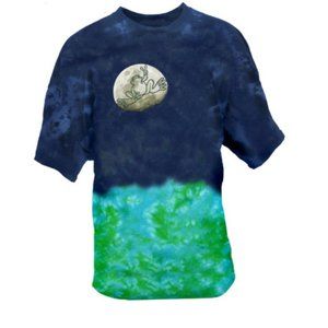 Peace Frogs "Moon" Tie Dye T-Shirt Hippie NWOT